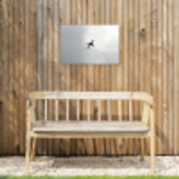 Minimalistisch - Silhouet - Zwart - Vliegtuig Tuinposter op houten frame 2 cm dik klein -sfeer4