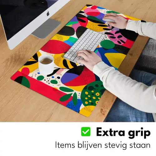 Vormen - Stippen - Kleurrijk Muismat XXL klein -sfeer3