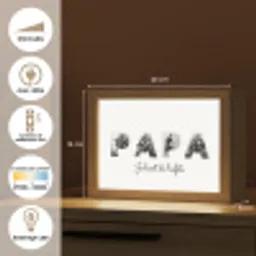 Papa - Lettercollage Light Box met kabel (Tafellamp) klein -USP_FR