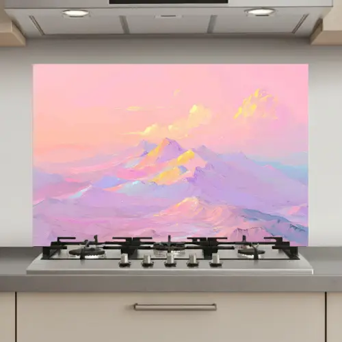 Bergtoppen - Wolken - Dromerig keuken achterwand spatscherm klein -3d_website