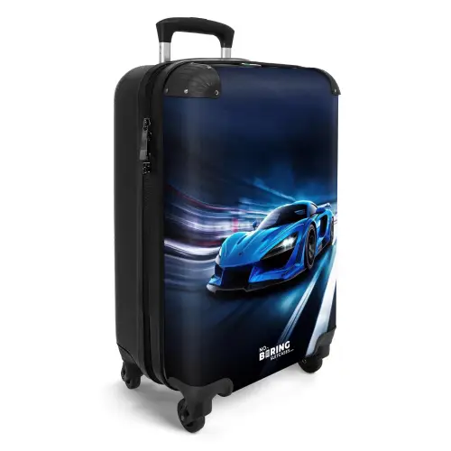 Blauwe blitz Koffer - NBS - Handbagage middel -productfoto_3d