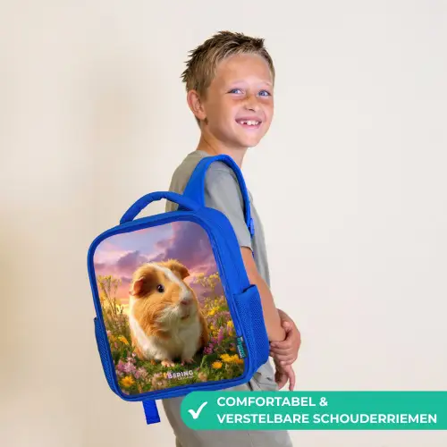 Cavia - Natuur - Dier Kinderrugzak - Blauw middel -sfeer3_NL
