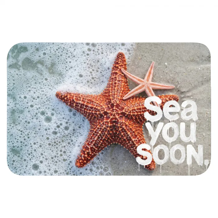 Sea you soon - Zeester - Zee Badmat klein -3d