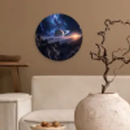 Fantasy - Kosmos - Landschap Wandcirkel kunststof plaat 5mm dik klein -sfeer1