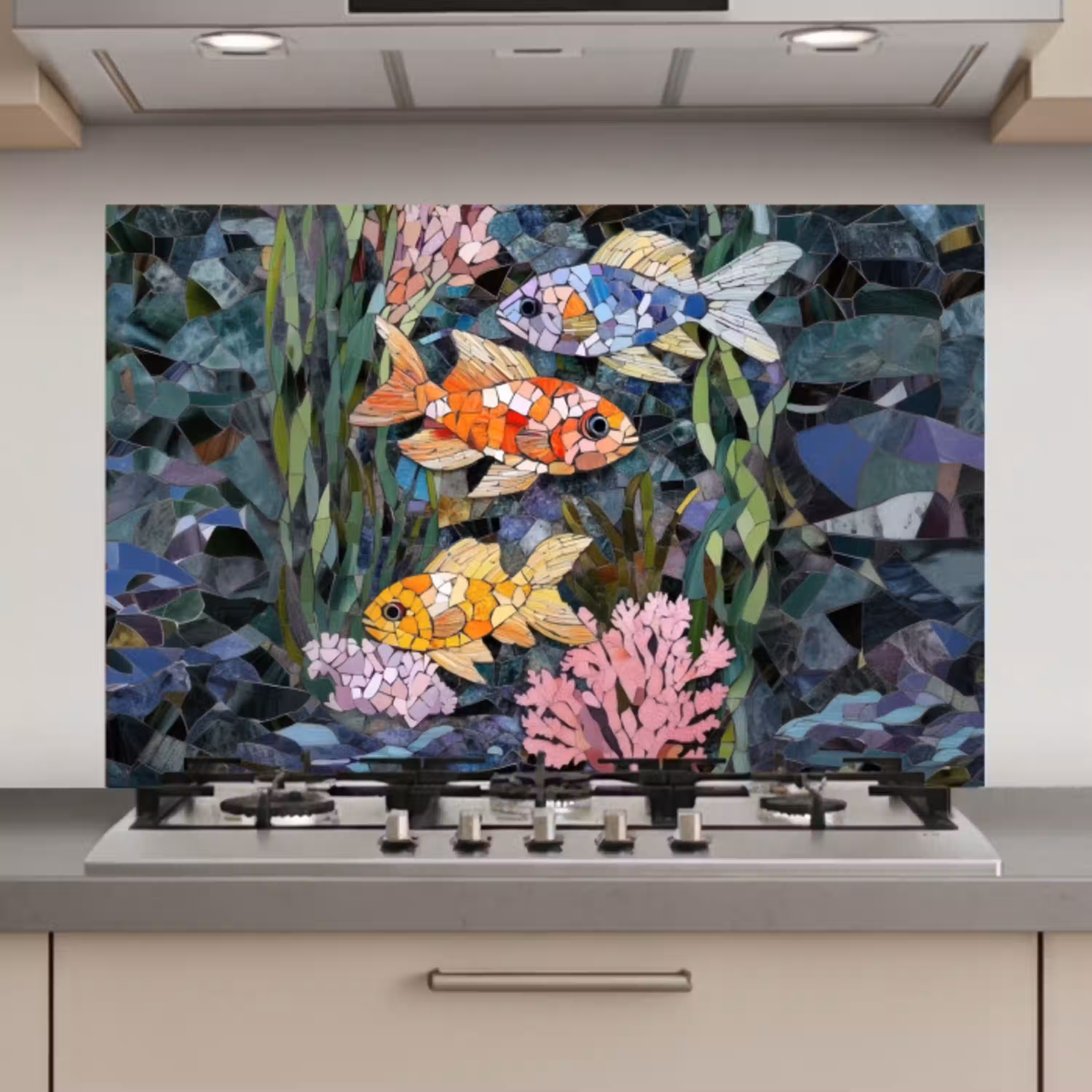 Vissen - Koraal - Zee - Mozaïek keuken achterwand spatscherm klein -3d_website