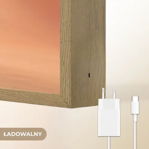 Monster - Knuffel - Oranje Light Box met batterij (Wandlamp kind) middel -USP_websiteoplaadbaarNL