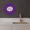 Passievrucht - Zaadjes - Paars - Minimalistisch KitchenYeah - Keuken - Wandcirkel Forex klein -sfeer1