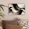 Abstract - Golven - Zwart - Verweerd canvas 2cm klein -sfeer1