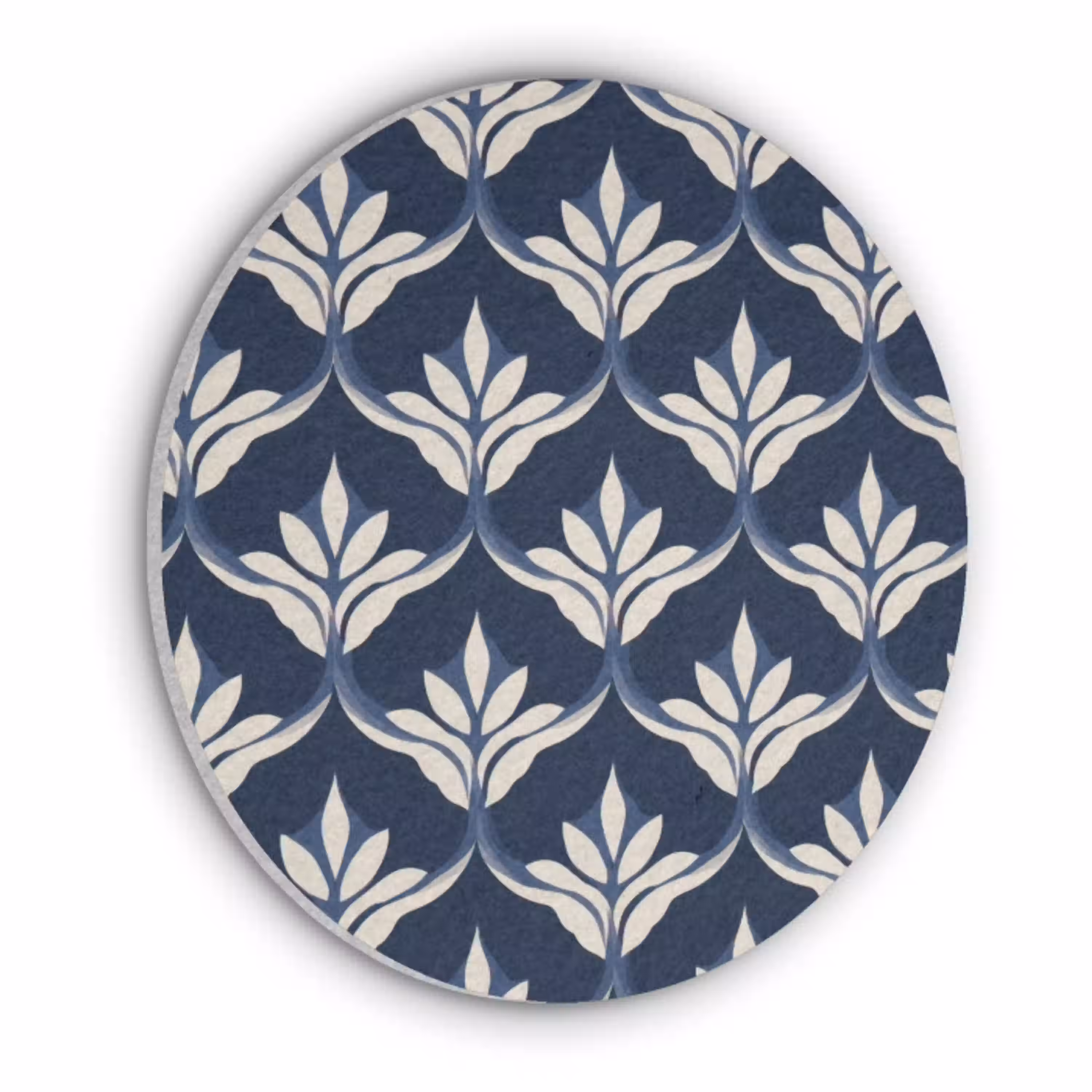 Modern - Ontwerp - Blauw Akoestische PET Vilt - Rond klein 838 -3d
