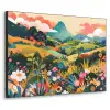 Zonlicht - Heuvels - Wolkenlucht Textielframe - compleet frame klein -3d
