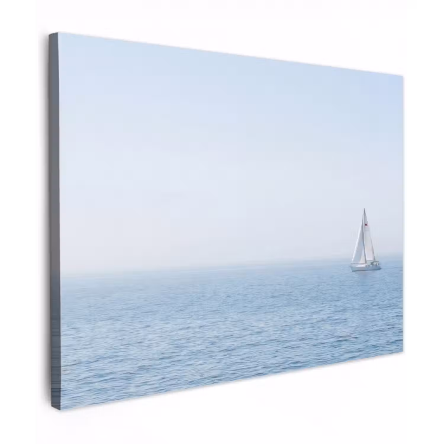 Leinwandbild - Horizont - Segelboot - Meer