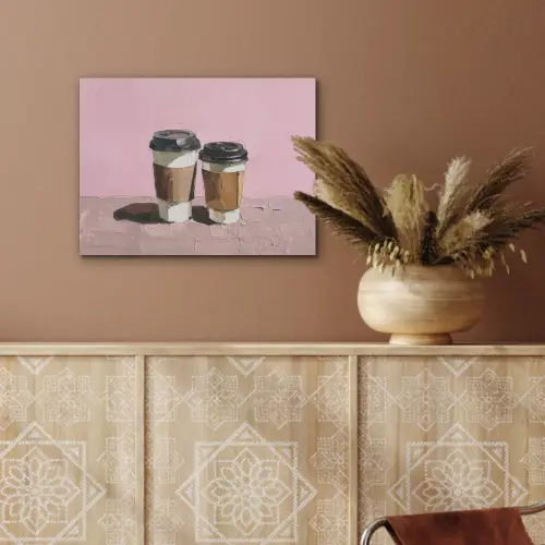 Koffiebekers - Deksel - Verf - Textuur PET vilt klein -sfeer4
