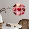 Macarons - Hartjes - Kleurrijk - Roze Wandcirkel behangsticker klein -sfeer3