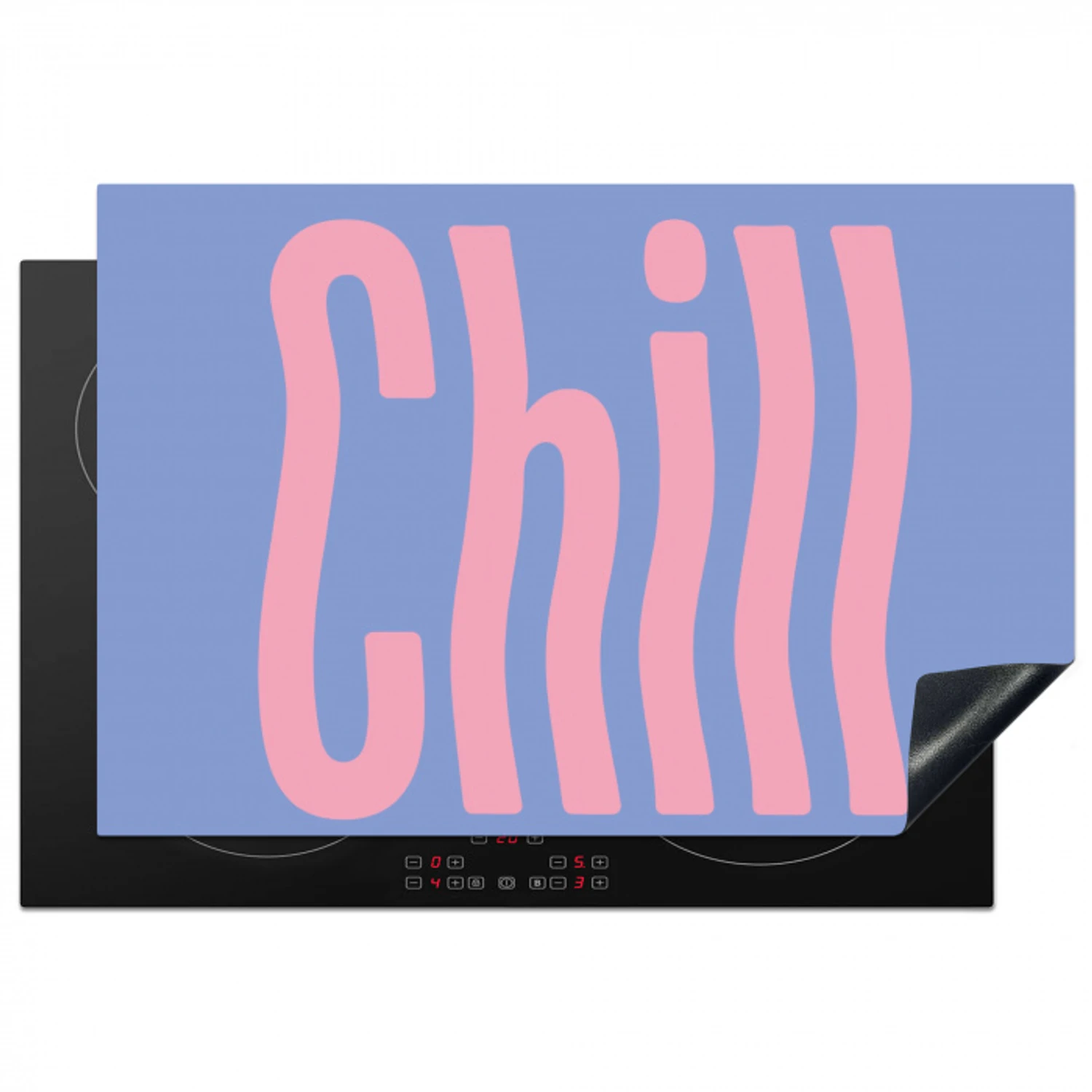 Chill - Roze - Blauw - Golvend Inductie beschermer vinyl 3mm klein -3d