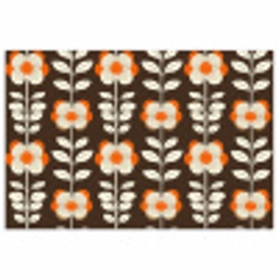 Bloemen - Retro - Bruin poster papier klein 62 -3d