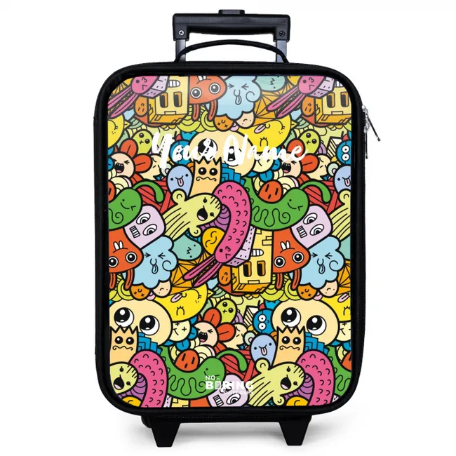 Fantasiedieren die lachen en kleurrijk zijn Kinderkoffer - Zwart klein -zzz_website3d