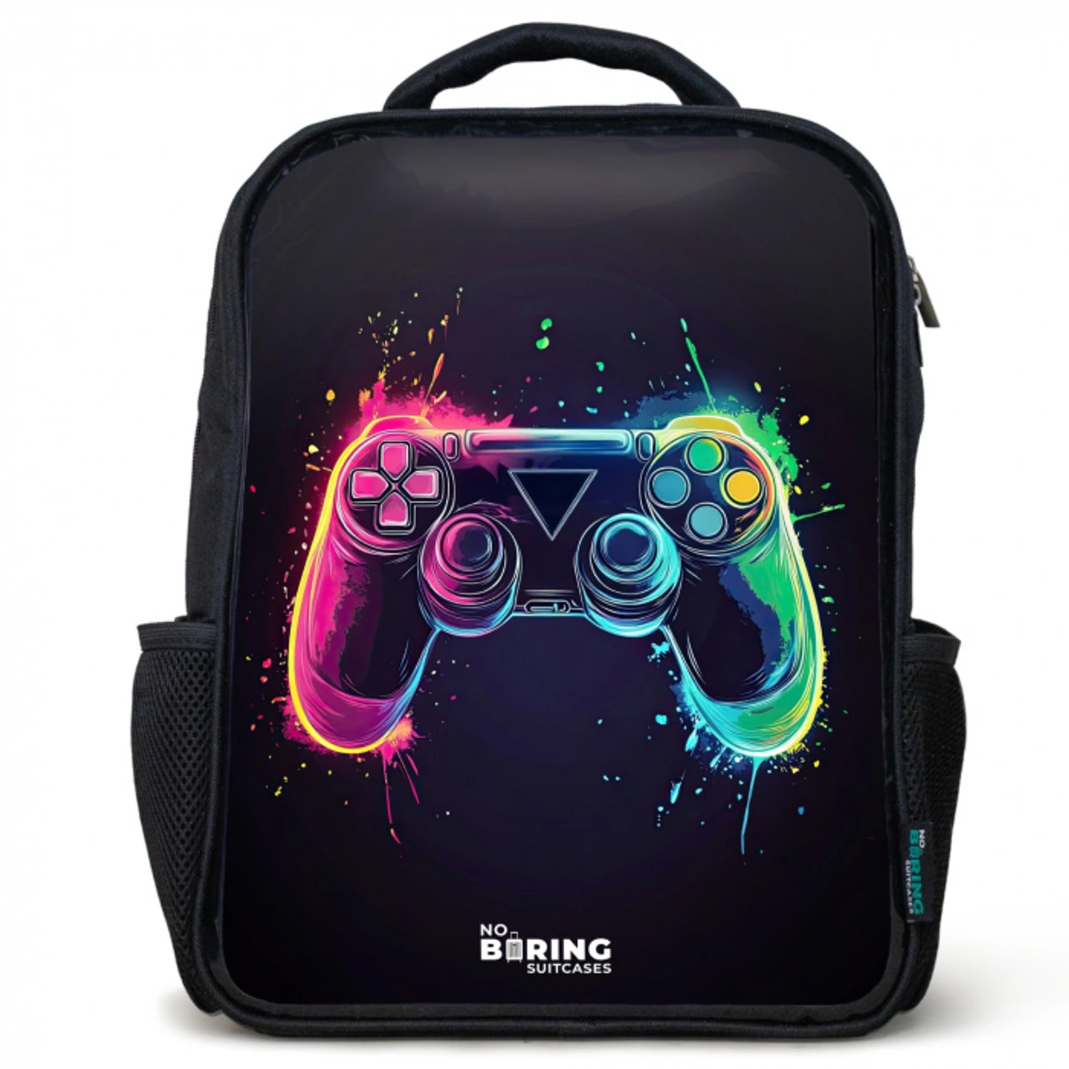 Game - Controller - Kleurrijk Rugzak - Zwart middel -3d