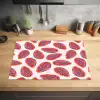 Papaja - Patroon - Roze Inductie beschermer vinyl 3mm klein 276 -sfeer5