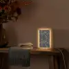 Abstract - Lijnen - Blauw - Goud Light Box met kabel (Tafellamp) klein 925 -sfeer4