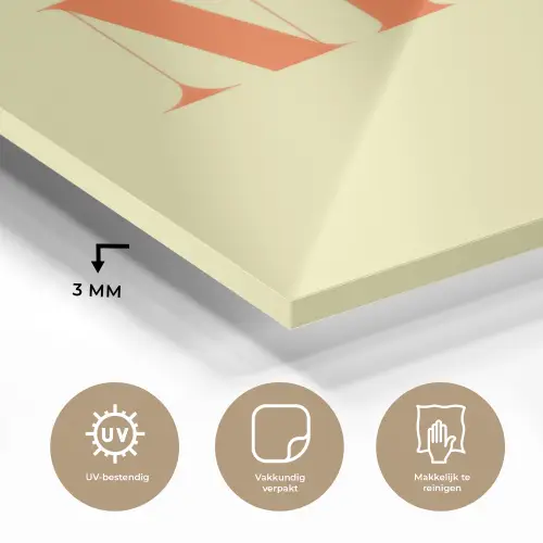 Nice - Oranje - Geel - Minimalistisch plexiglas 5mm klein -sfeer2