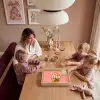 Illustratie - Bloemen - Rand - Roze Dienblad Rechthoek middel -sfeer4