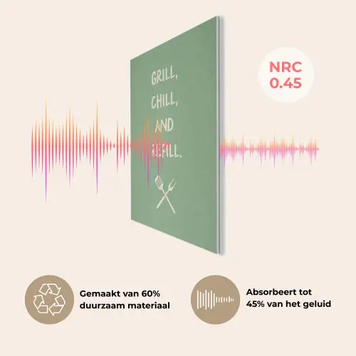 Grill - Groen - Zomer - Quote PET vilt klein -USP_NL