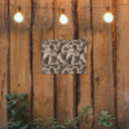 Waaiervorm - Beige - Vezel textuur tuinposter los doek klein 239 -sfeer1