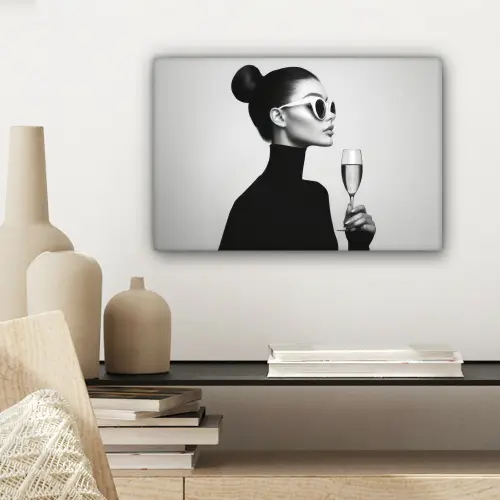 Vrouw - Champagne - Modern canvas 2cm klein -sfeer6