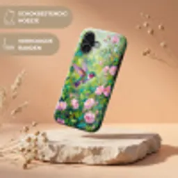 Kolibrie - Bloemen - Natuur - Kleurrijk Toughcase MagSafe Apple iPhone 17 klein -USP_RandenV_NL