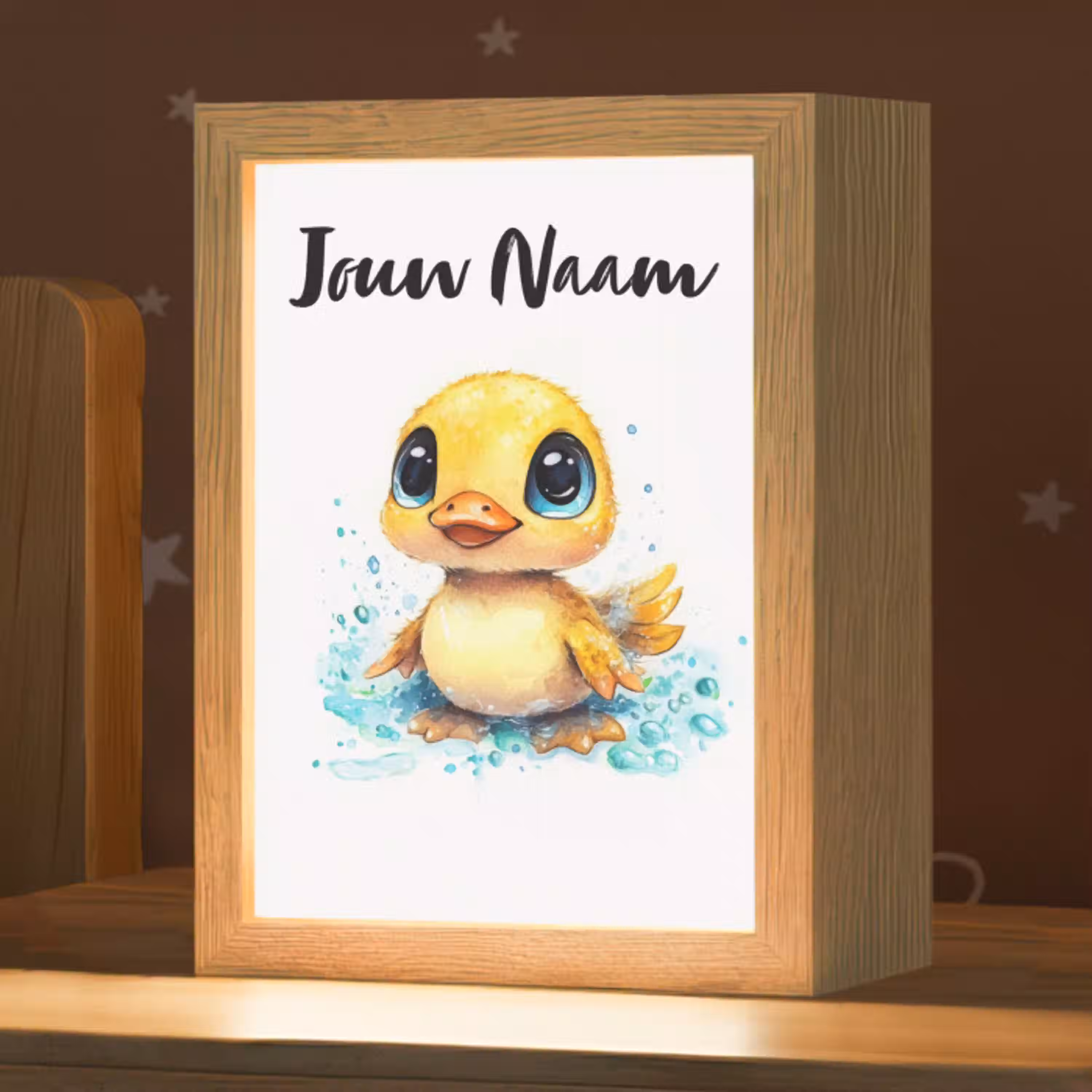 Eendje - Badeend - Geel Light Box met kabel (Kinderlampje) klein -zzz_3d_website