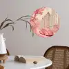 City - Car - Pink Wandcirkel behangsticker klein -sfeer3