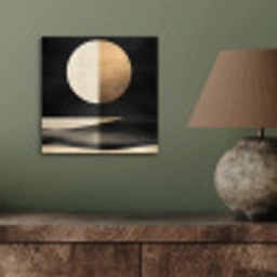 Maan - Cirkel - Goud aluminium wit klein -sfeer2