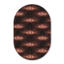 Boheems - Oog - Bruin Wandcirkel Ovaal Forex klein 630 -3d