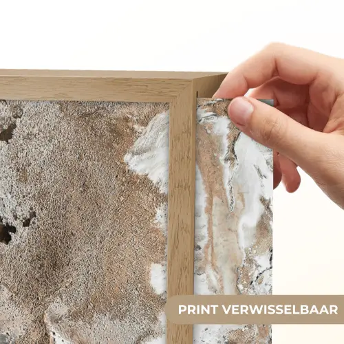Abstract - Marmer - Wit - Bruin - Marmerlook Light Box met batterij (Wandlamp) middel -USP_websiteprintNL