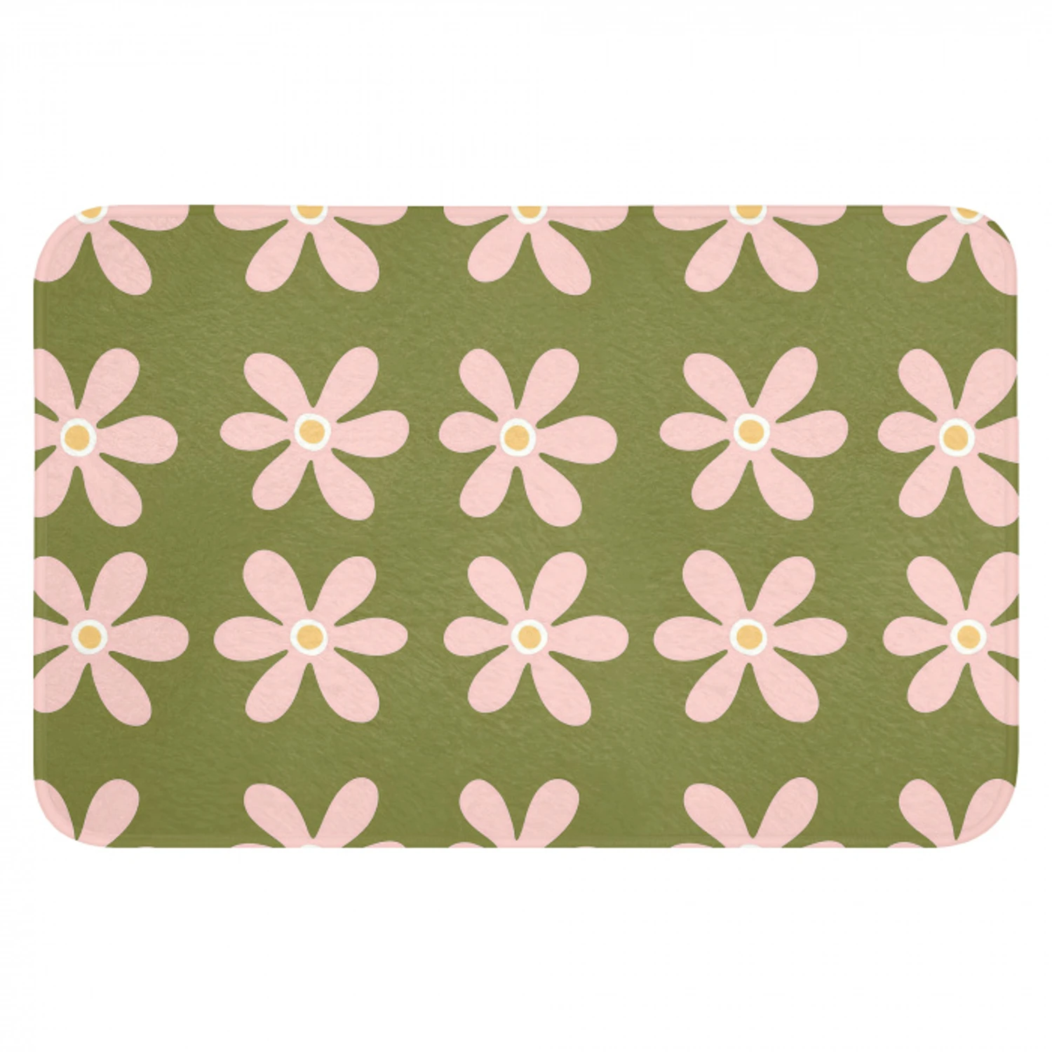 Bloem - Modern - Groen WCmat klein 1009 -3d