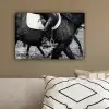 Paard - Sport - Zwart - Wit canvas 2cm klein -sfeer3