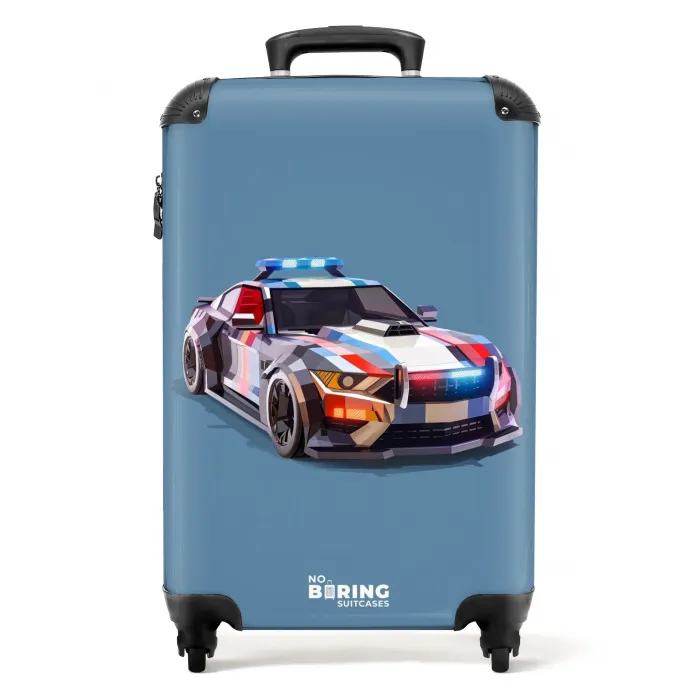 Pijlsnelle politieauto Koffer - NBS - Handbagage middel -productfoto_recht