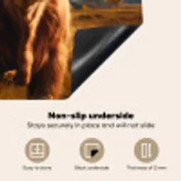 Schotse hooglander - Bergen - Graslanden - Koe Inductie beschermer vinyl 3mm middel -vsfeer4_ENG