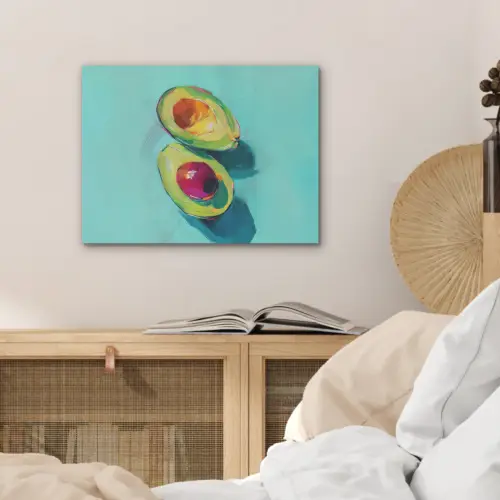Avocado - Groen - Pit - Schaduw PET vilt klein -sfeer3