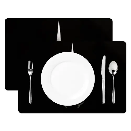 Schaar - Delfts blauw - Zwart Placemat vinyl groot -zzsfeer2_Kitchenyeah-website
