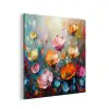 Klaprozen - Bloemen - Kunst - Botanisch aluminium wit klein -3d