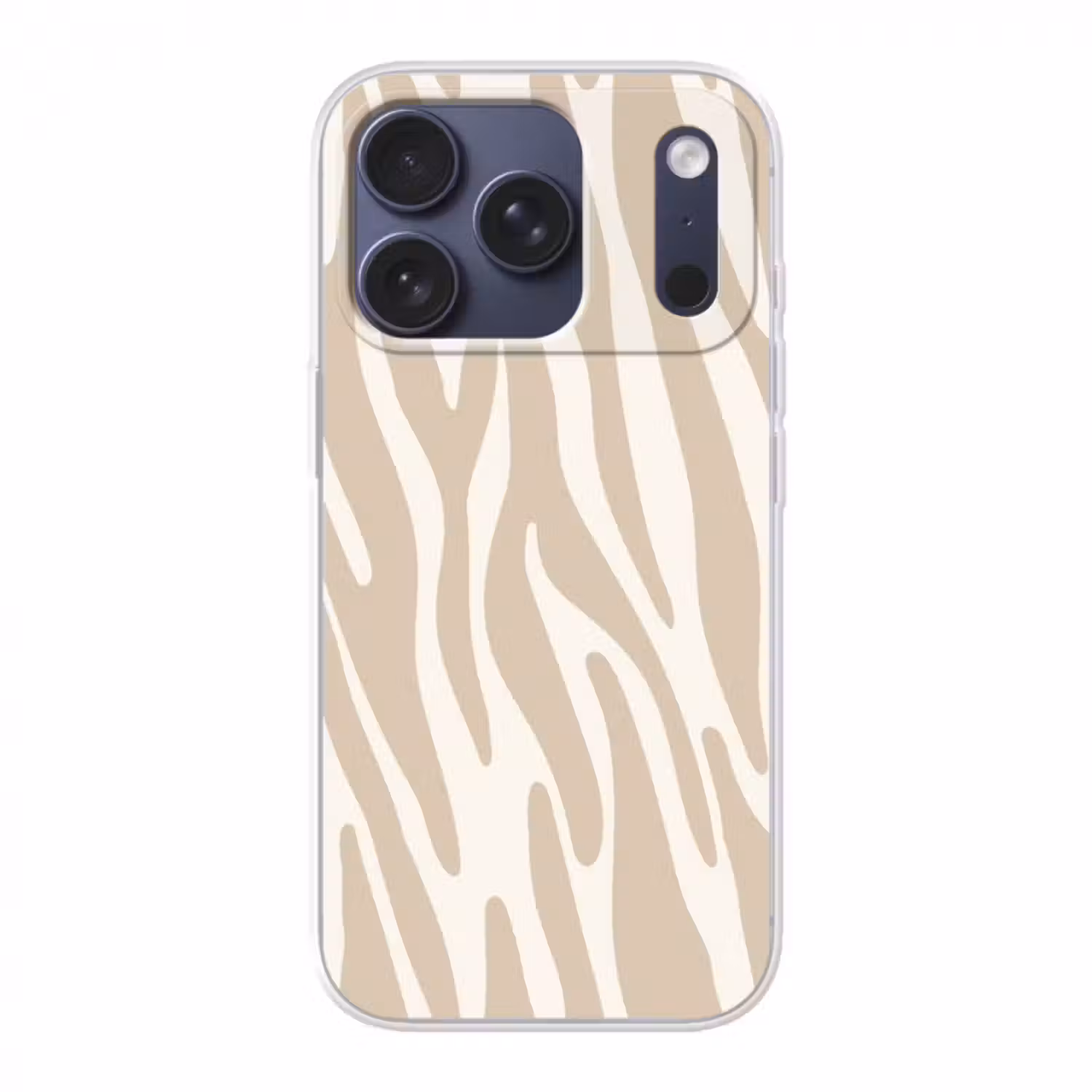 Handyhülle - Zebramuster - Beige - Weiß - Tiermuster