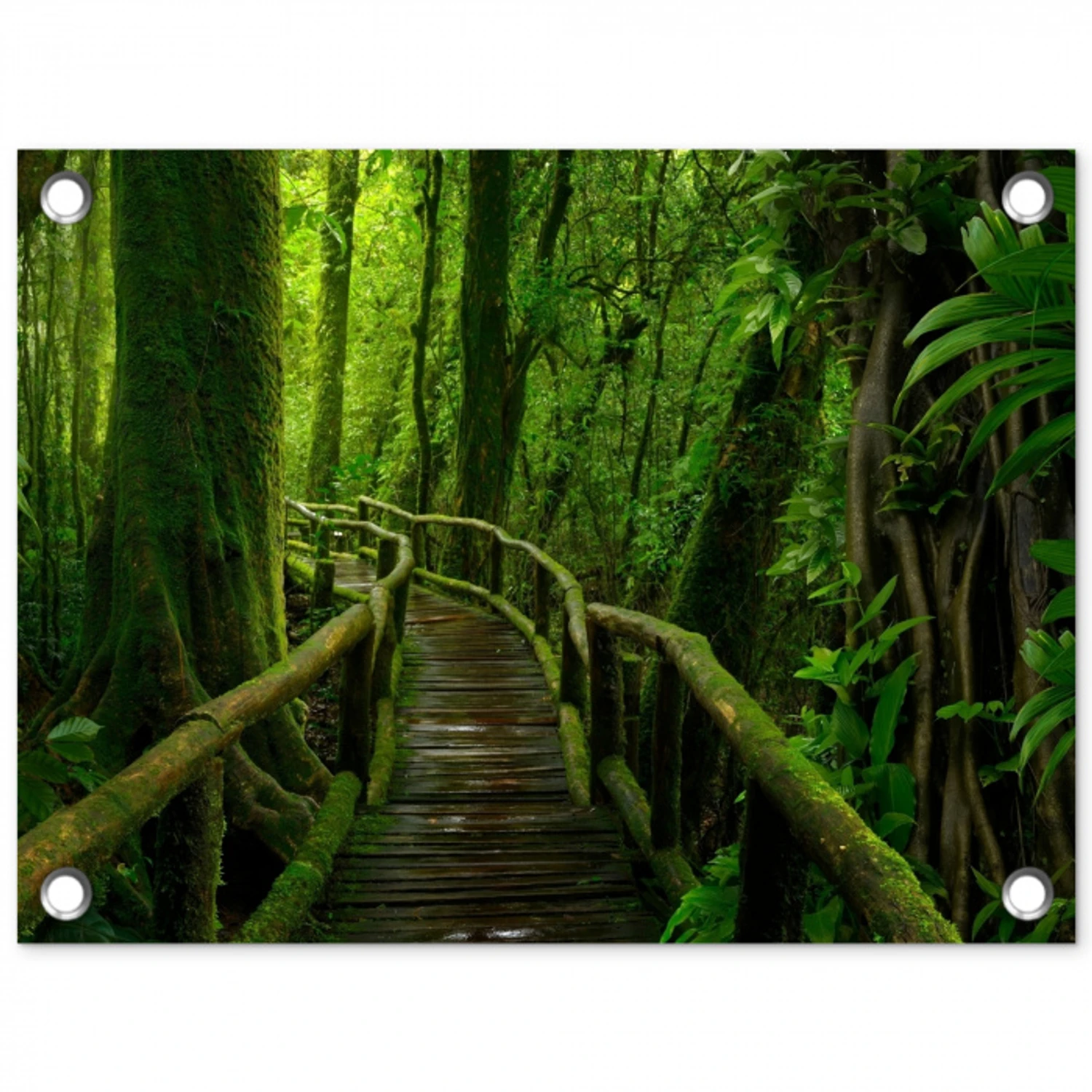 Groene Oase van Rust tuinposter los doek klein -3d