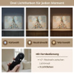 Konijn - Eieren - Kleurrijk Light Box met batterij (Wandlamp) middel -USP_lichtkleurDE