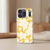 Bloemen - Patroon - Geel - Wit Telefoonhoesje iPhone 17 Pro klein -sfeer2