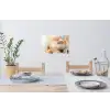 Vlinder - Bloem - Oranje Muursticker klein -eettafel