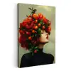 Vrouw - Appels - Rood - Bladeren KitchenYeah - Keuken - Canvas klein -3d