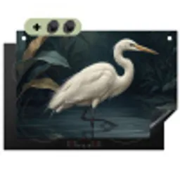 Reiger - Water - Natuur - Modern - Wit Inductie beschemer met haakjes klein -3d