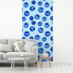 Bessen - Modern - Blauw fotobehang vinyl groot 64 -woonkamer