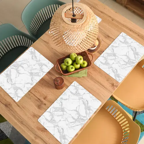 Marmer - Zuiver - Grijs - Aders Placemat vinyl groot 368 -zzsfeer5_Kitchenyeah-website